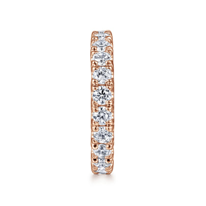 Avignon - 14K Rose Gold French Pave Set Diamond Eternity Band