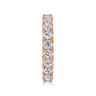 Eternity Band Wedding Ring in 14k Rose Gold with Round Natural Diamond at Gabriel & Co.
