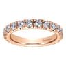 Eternity Band Wedding Ring in 14k Rose Gold with Round Natural Diamond at Gabriel & Co.