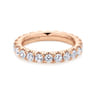 Eternity Band Wedding Ring in 14k Rose Gold with Round Natural Diamond at Gabriel & Co.
