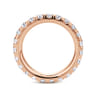 Eternity Band Wedding Ring in 14k Rose Gold with Round Natural Diamond at Gabriel & Co.