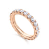 Eternity Band Wedding Ring in 14k Rose Gold with Round Natural Diamond at Gabriel & Co.