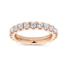 Eternity Band Wedding Ring in 14k Rose Gold with Round Natural Diamond at Gabriel & Co.