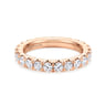 Eternity Band Wedding Ring in 14k Rose Gold with Round Natural Diamond at Gabriel & Co.