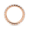 Eternity Band Wedding Ring in 14k Rose Gold with Round Natural Diamond at Gabriel & Co.