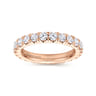 Eternity Band Wedding Ring in 14k Rose Gold with Round Natural Diamond at Gabriel & Co.