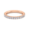 Eternity Band Wedding Ring in 14k Rose Gold with Round Natural Diamond at Gabriel & Co.