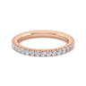 Eternity Band Wedding Ring in 14k Rose Gold with Round Natural Diamond at Gabriel & Co.