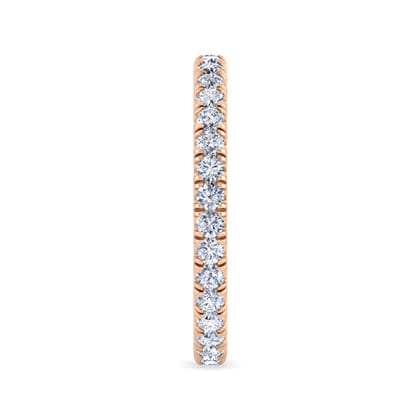 Avignon - 14K Rose Gold French Pave Set Diamond Eternity Band