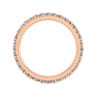 Eternity Band Wedding Ring in 14k Rose Gold with Round Natural Diamond at Gabriel & Co.