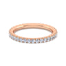 Eternity Band Wedding Ring in 14k Rose Gold with Round Natural Diamond at Gabriel & Co.