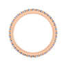Eternity Band Wedding Ring in 14k Rose Gold with Round Natural Diamond at Gabriel & Co.