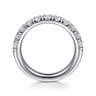 Straight Wedding Ring in 14k White Gold with Round Natural Diamond at Gabriel & Co.
