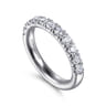 Straight Wedding Ring in 14k White Gold with Round Natural Diamond at Gabriel & Co.