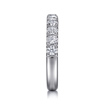 Avignon - 14K White Gold 11 Stone French Pave Set Diamond Anniversary Band