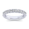 Straight Wedding Ring in 14k White Gold with Round Natural Diamond at Gabriel & Co.