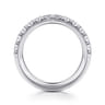 Straight Wedding Ring in 14k White Gold with Round Natural Diamond at Gabriel & Co.