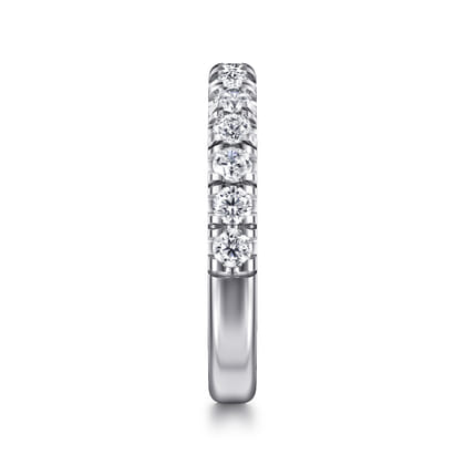 Avignon - 14K White Gold 13 Stone French Pave Set Diamond Anniversary Band