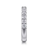 Straight Wedding Ring in 14k White Gold with Round Natural Diamond at Gabriel & Co.