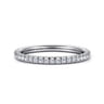 Eternity Band Wedding Ring in 14k White Gold with Round Natural Diamond at Gabriel & Co.