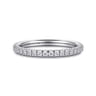 Straight Wedding Ring in 14k White Gold with Round Natural Diamond at Gabriel & Co.
