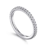Straight Wedding Ring in 14k White Gold with Round Natural Diamond at Gabriel & Co.