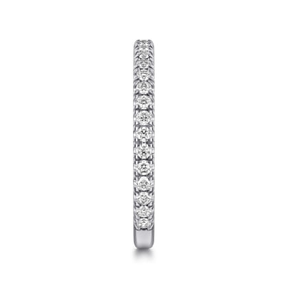 Avignon - 14K White Gold French Pave Diamond Wedding Band