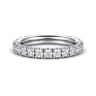 Straight Wedding Ring in 14k White Gold with Round Natural Diamond at Gabriel & Co.