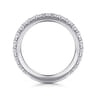 Straight Wedding Ring in 14k White Gold with Round Natural Diamond at Gabriel & Co.