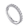Straight Wedding Ring in 14k White Gold with Round Natural Diamond at Gabriel & Co.