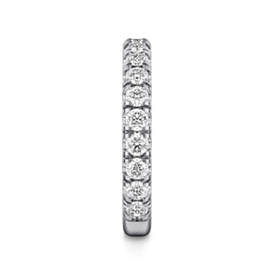 Avignon - 14K White Gold French Pave Diamond Wedding Band