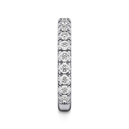 Avignon - 14K White Gold French Pave Diamond Wedding Band