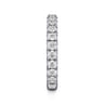 Straight Wedding Ring in 14k White Gold with Round Natural Diamond at Gabriel & Co.