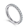 Straight Wedding Ring in 14k White Gold with Round Natural Diamond at Gabriel & Co.