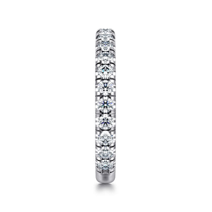 Avignon - 14K White Gold French Pave Set Diamond Anniversary Band