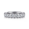 Straight Wedding Ring in 14k White Gold with Round Natural Diamond at Gabriel & Co.