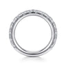 Straight Wedding Ring in 14k White Gold with Round Natural Diamond at Gabriel & Co.