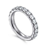 Straight Wedding Ring in 14k White Gold with Round Natural Diamond at Gabriel & Co.
