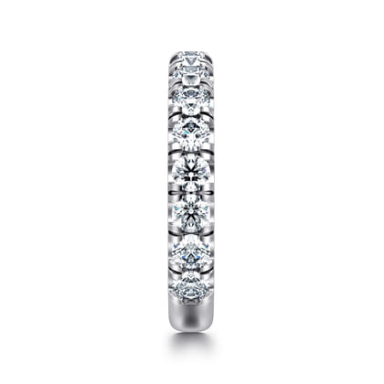 Avignon - 14K White Gold French Pave Set Diamond Anniversary Band