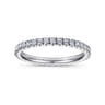 Eternity Band Wedding Ring in 14k White Gold with Round Natural Diamond at Gabriel & Co.