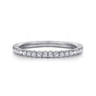 Eternity Band Wedding Ring in 14k White Gold with Round Natural Diamond at Gabriel & Co.