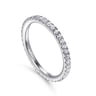 Eternity Band Wedding Ring in 14k White Gold with Round Natural Diamond at Gabriel & Co.