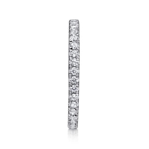 Avignon - 14K White Gold French Pave Set Diamond Eternity Band