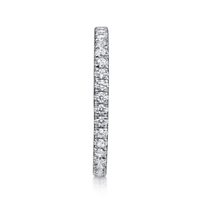 Avignon - 14K White Gold French Pave Set Diamond Eternity Band