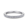 Eternity Band Wedding Ring in 14k White Gold with Round Natural Diamond at Gabriel & Co.