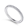 Eternity Band Wedding Ring in 14k White Gold with Round Natural Diamond at Gabriel & Co.
