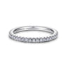 Eternity Band Wedding Ring in 14k White Gold with Round Natural Diamond at Gabriel & Co.