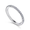 Eternity Band Wedding Ring in 14k White Gold with Round Natural Diamond at Gabriel & Co.