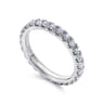 Eternity Band Wedding Ring in 14k White Gold with Round Natural Diamond at Gabriel & Co.