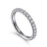 Eternity Band Wedding Ring in 14k White Gold with Round Natural Diamond at Gabriel & Co.